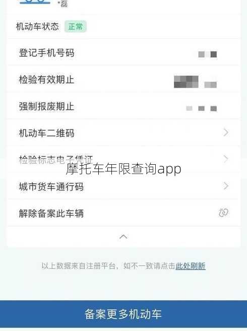 摩托车年限查询app