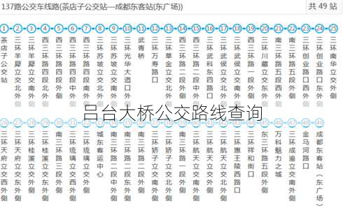 吕台大桥公交路线查询