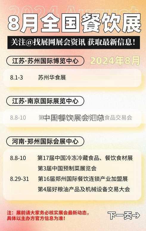 中国餐饮展会汇总