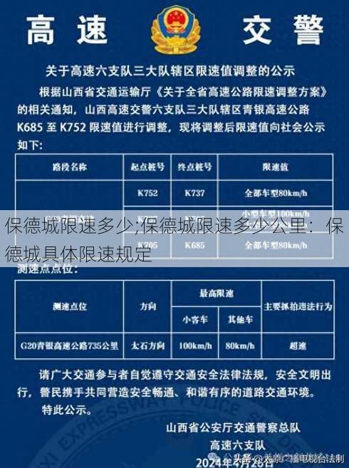 保德城限速多少;保德城限速多少公里：保德城具体限速规定